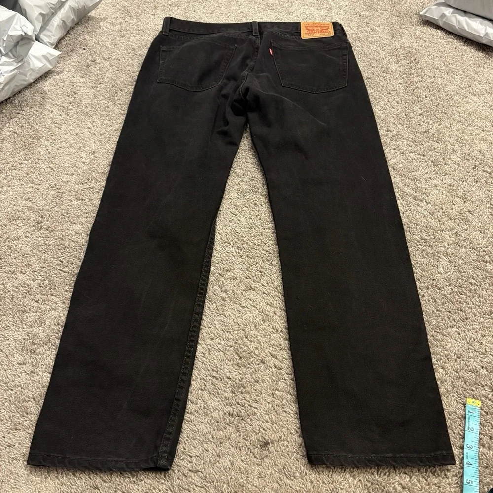 Vintage Levis 505 Jeans Mens 36 X 32 Black Regular Fit Straight Leg Y2K Denim